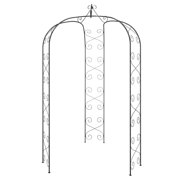 Garden Arch Black A180x255 Cm Steel Garden Arches