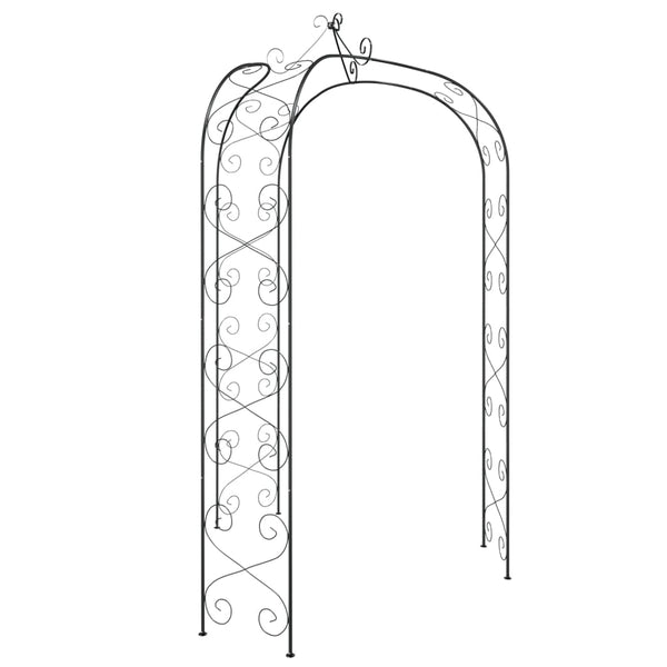 Garden Arch Black A180x255 Cm Steel Garden Arches