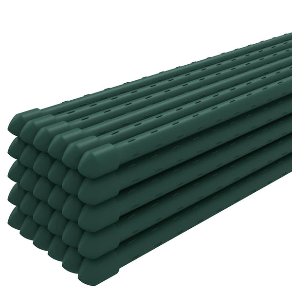 Vidaxl Garden Plant Stakes 30 Pcs Green 150 Cm Steel Lawn Stakes
