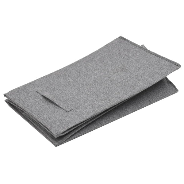Vidaxl Foldable Laundry Hamper Grey 64.5X34.5X59 Cm Faux Linen Fabric Laundry Baskets & Hampers