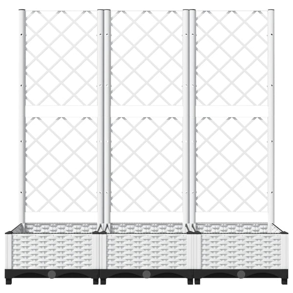 Garden Planter With Trellis White 120X40x121.5 Cm Pp Trellises