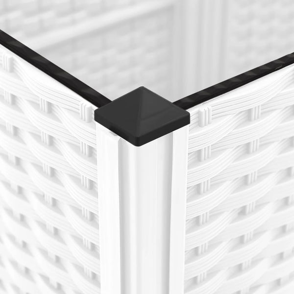 Garden Planter With Trellis White 120X40x121.5 Cm Pp Trellises