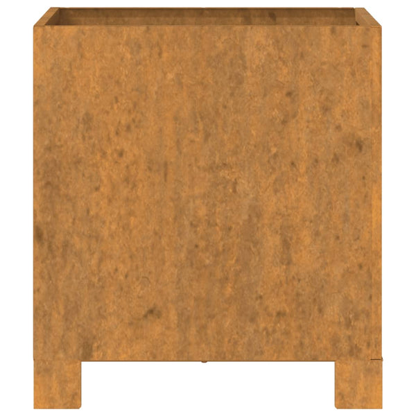 Vidaxl Planters With Legs 2 Pcs Rusty 30X30x30 Cm Corten Steel Planters & Vases