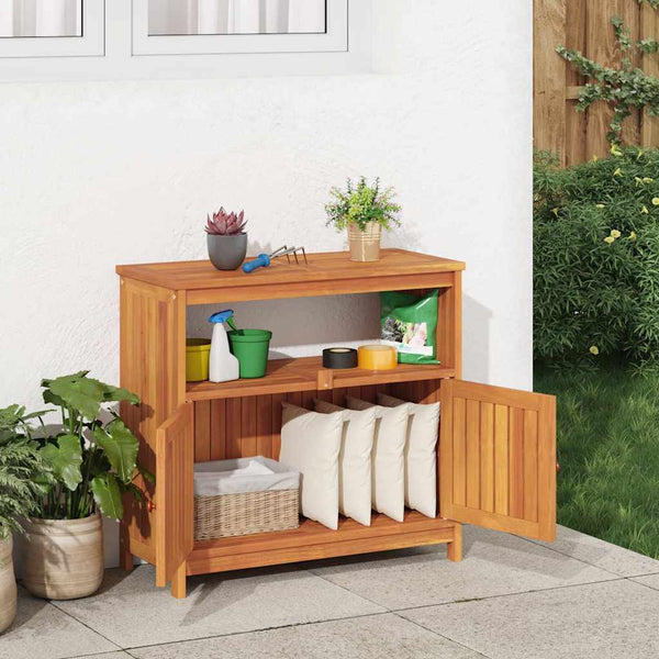 Vidaxl Garden Console Table 80X35x75 Cm Solid Wood Acacia Patio & Garden Tables