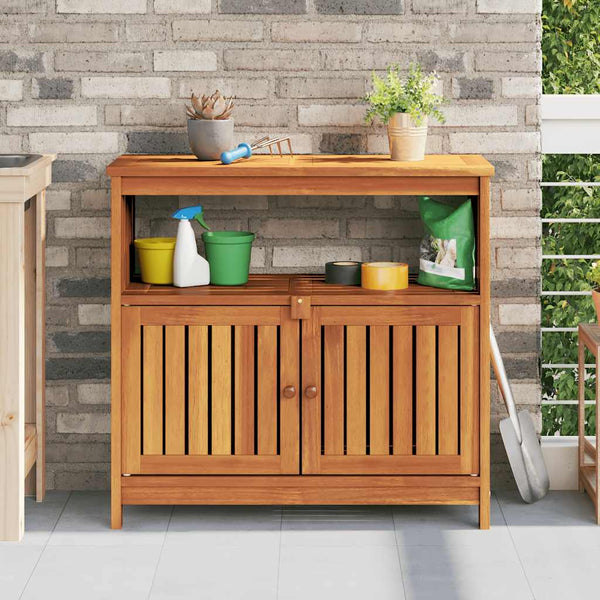 Vidaxl Garden Console Table 80X35x75 Cm Solid Wood Acacia Patio & Garden Tables