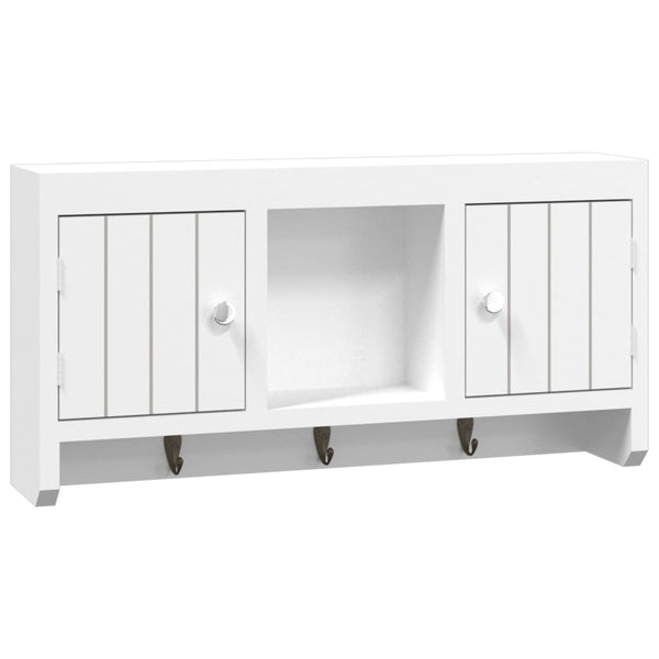 Key Cabinet White 40X8.5X20 Cm Engineered Wood&Steel Cabinets & Cupboards