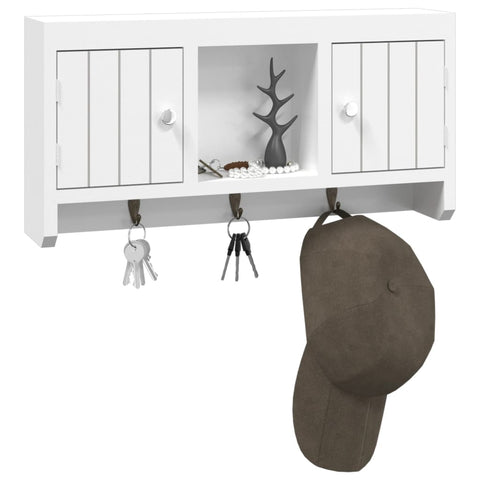 Key Cabinet White 40X8.5X20 Cm Engineered Wood&Steel Cabinets & Cupboards