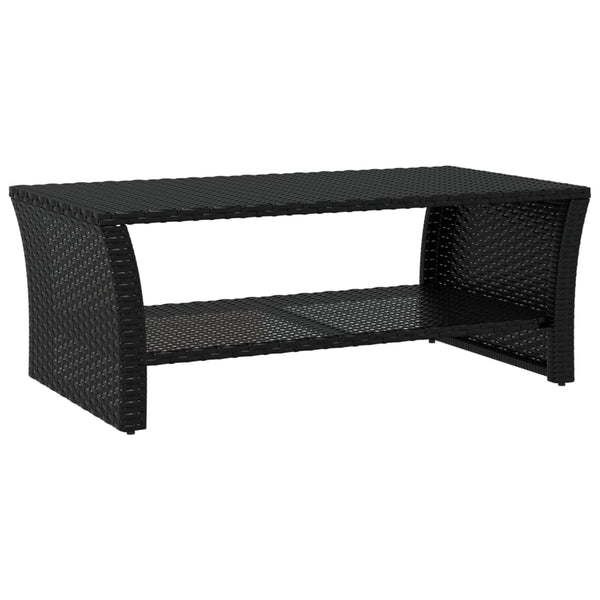 Vidaxl Coffee Table Black 100X50x40 Cm Poly Rattan Coffee Tables