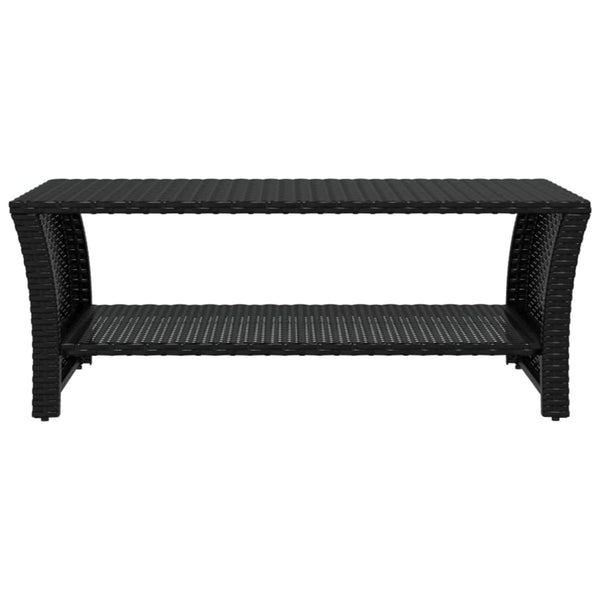 Vidaxl Coffee Table Black 100X50x40 Cm Poly Rattan Coffee Tables
