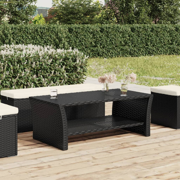 Vidaxl Coffee Table Black 100X50x40 Cm Poly Rattan Coffee Tables