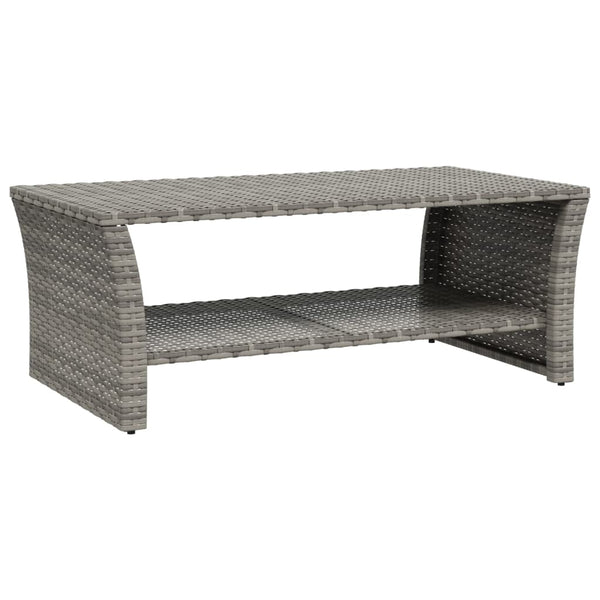 Vidaxl Coffee Table Grey 100X50x40 Cm Poly Rattan Coffee Tables