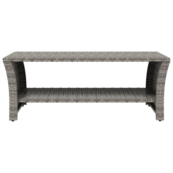 Vidaxl Coffee Table Grey 100X50x40 Cm Poly Rattan Coffee Tables