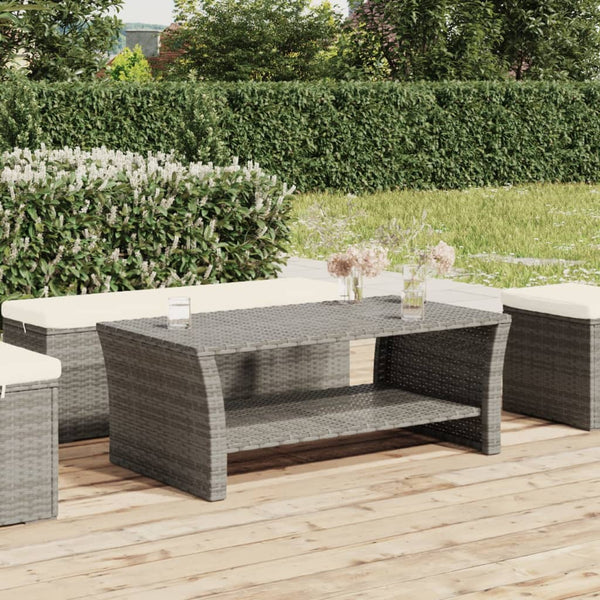 Vidaxl Coffee Table Grey 100X50x40 Cm Poly Rattan Coffee Tables