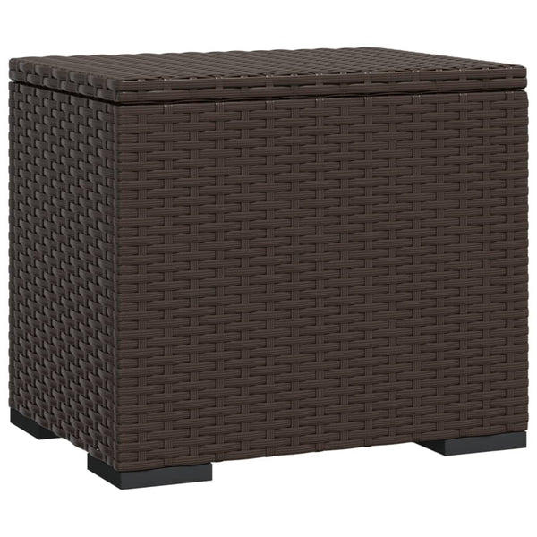 Ottoman With Cushion Brown 40X30x40 Cm Poly Rattan Ottomans Footstools & Poufs