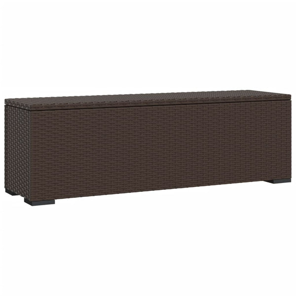 Ottoman Bench With Cushion Brown 110X30x40 Cm Poly Rattan Ottomans Footstools & Poufs