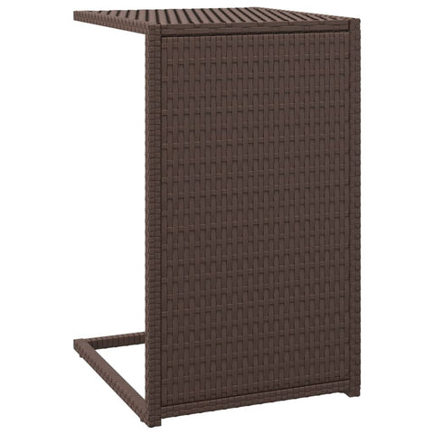 C Table Brown 40X35x60 Cm Poly Rattan Tables