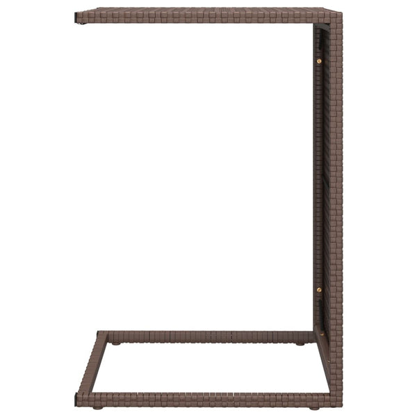 C Table Brown 40X35x60 Cm Poly Rattan Tables