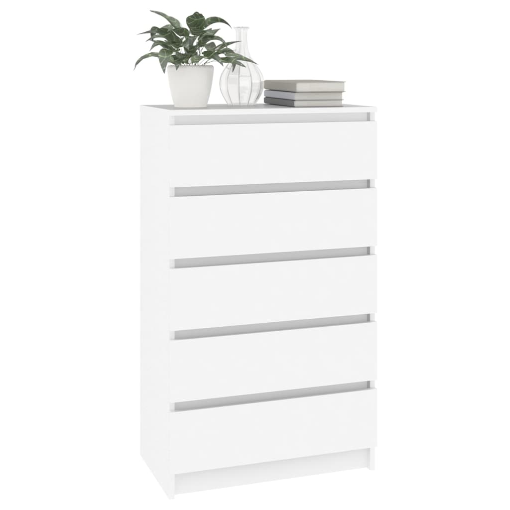 Drawer Cabinet White 60X36x103 Cm Engineered Wood Home Office Desks
