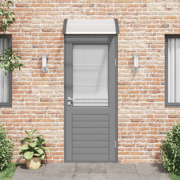 Vidaxl Door Canopy Black And Transparent 80X75 Cm Polycarbonate Awning & Canopy Parts