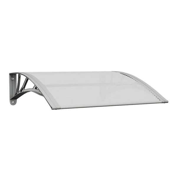 Vidaxl Door Canopy Grey And Transparent 80X75 Cm Polycarbonate Awning & Canopy Parts