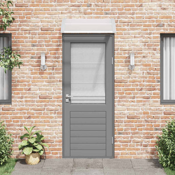 Vidaxl Door Canopy Grey And Transparent 80X75 Cm Polycarbonate Awning & Canopy Parts