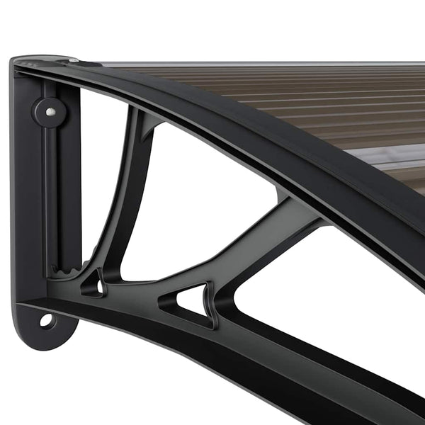 Vidaxl Door Canopy Black 350X75 Cm Polycarbonate Awning & Canopy Parts