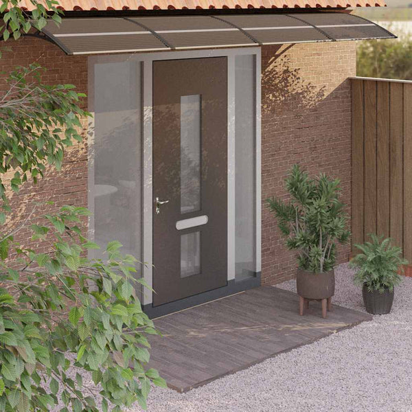 Vidaxl Door Canopy Black 350X75 Cm Polycarbonate Awning & Canopy Parts