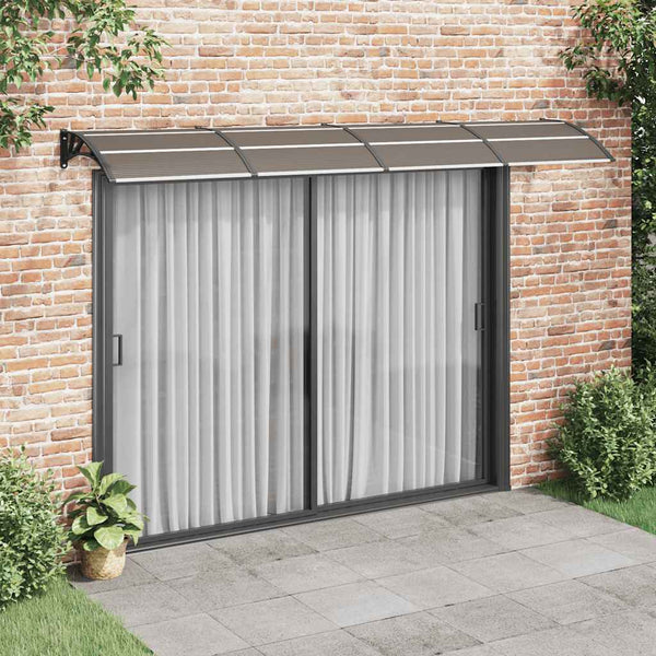 Vidaxl Door Canopy Black 350X100 Cm Polycarbonate Awning & Canopy Parts
