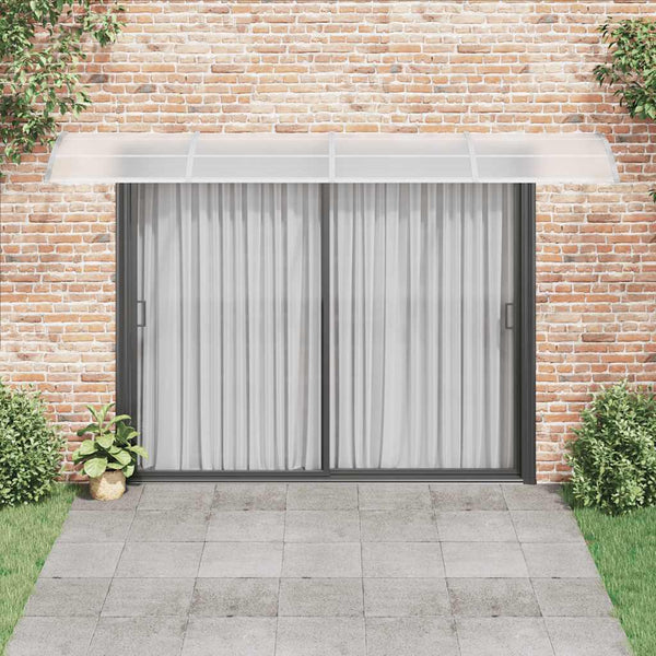 Vidaxl Door Canopy Grey 400X100 Cm Polycarbonate Awning & Canopy Parts