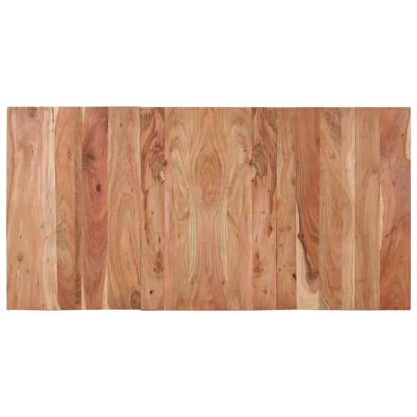 Dining Table Black 140X70x76 Cm Solid Wood Acacia Dining Tables