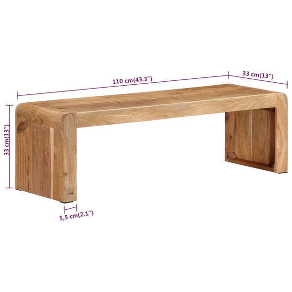 Vidaxl Tv Stand 110X33x33 Cm Solid Wood Acacia Tv Stands & Mounts