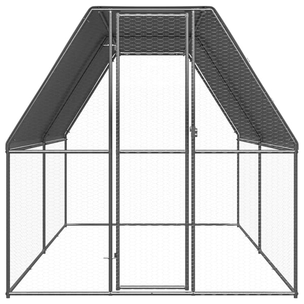 Galvanised Steel Outdoor Chicken Cage With Water Resistant Roof Small Animal Enclosure Small Animal Cages & Hutches