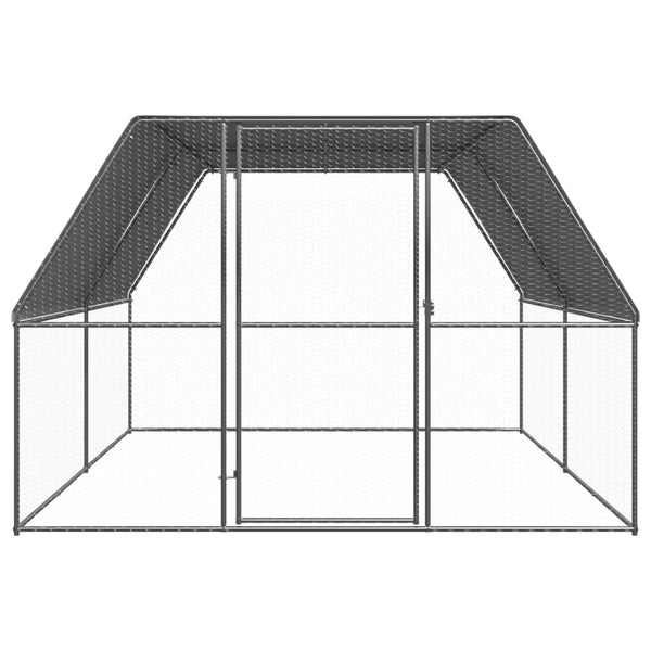 Galvanised Steel Outdoor Chicken Cage With Water Resistant Roof Pet Enclosure Small Animal Cages & Hutches
