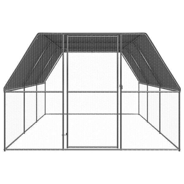 Galvanised Steel Outdoor Chicken Cage With Water Resistant Roof Small Animal Enclosure Small Animal Cages & Hutches