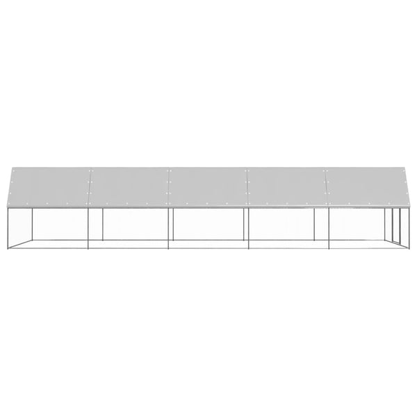 Vidaxl Outdoor Chicken Cage 3X10x2 M Galvanised Steel Small Animal Cages & Hutches
