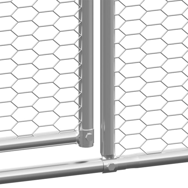 Vidaxl Outdoor Chicken Cage 3X10x2 M Galvanised Steel Small Animal Cages & Hutches