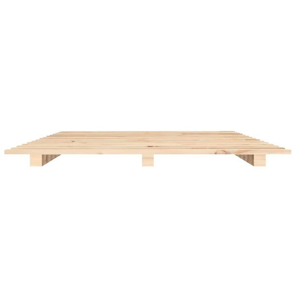 Bed Frame Without Mattress 150X200 Cm Solid Wood Pine King Bed Frames