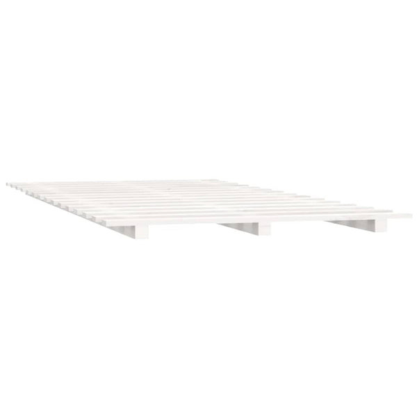 Vidaxl Bed Frame Without Mattress White 150X200 Cm Solid Wood Pine Queen Bed Frames