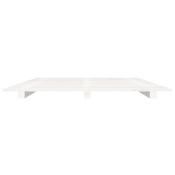 Vidaxl Bed Frame Without Mattress White 150X200 Cm Solid Wood Pine Queen Bed Frames