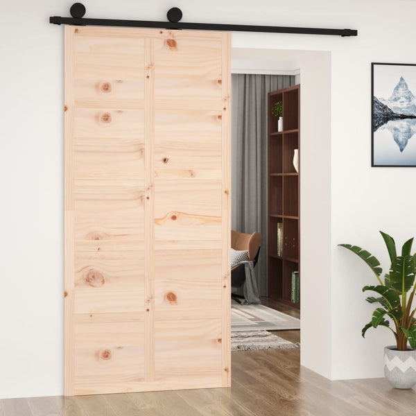 Barn Door 100X1.8X214 Cm Solid Wood Pine Barn Doors