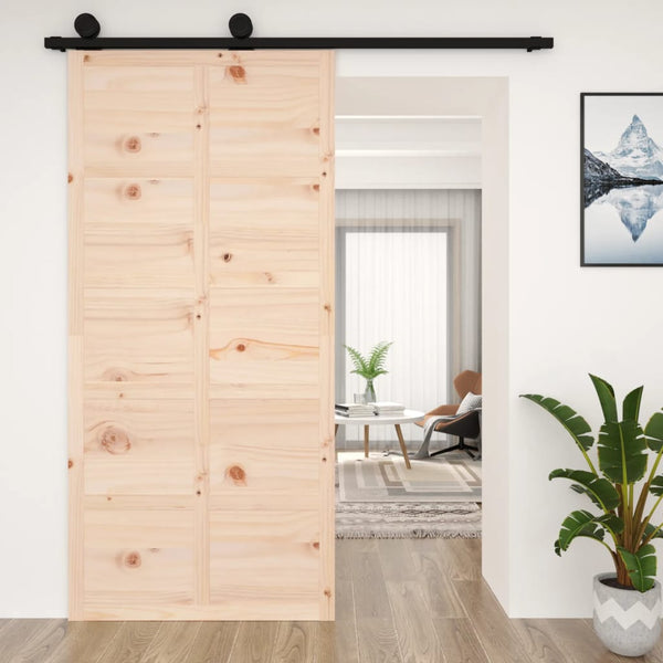 Barn Door 100X1.8X214 Cm Solid Wood Pine Barn Doors
