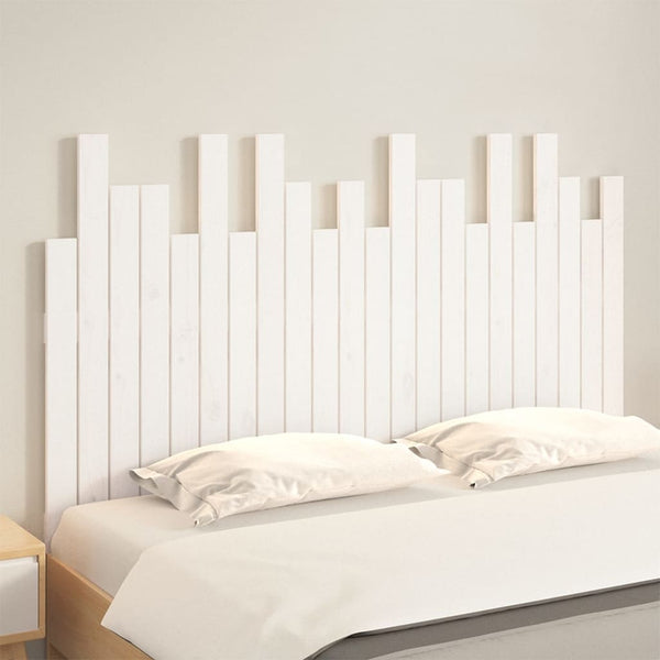 Wall Headboard White 140X3x80 Cm Solid Wood Pine Headboards & Footboards