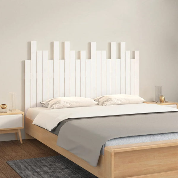 Wall Headboard White 140X3x80 Cm Solid Wood Pine Headboards & Footboards