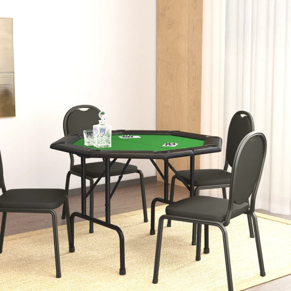 Vidaxl 8 Player Folding Poker Table Green 108X108x75 Cm Card Tables