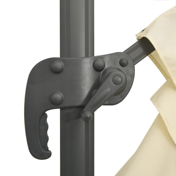 Led Cantilever Umbrella Sand White 400X300 Cm