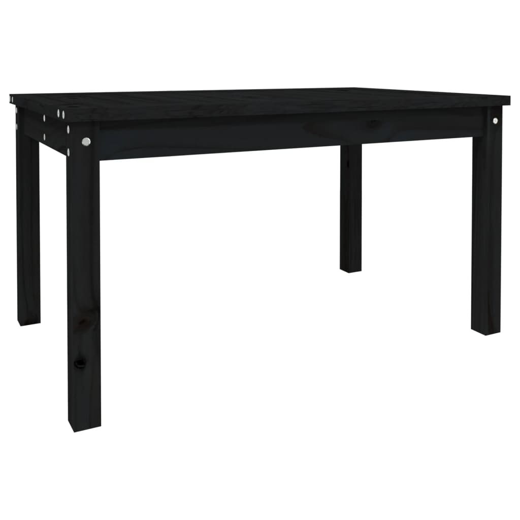 Garden Table Black 82.5X50.5X45 Cm Solid Wood Pine Patio & Garden Tables