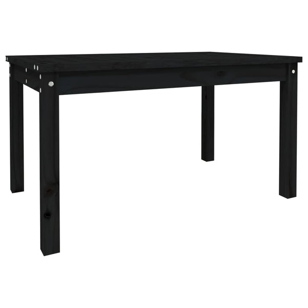 Garden Table Black 82.5X50.5X45 Cm Solid Wood Pine Patio & Garden Tables