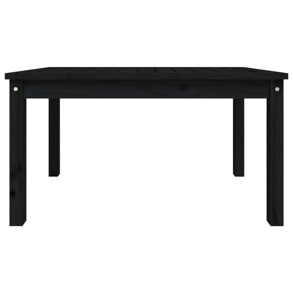 Garden Table Black 82.5X50.5X45 Cm Solid Wood Pine Patio & Garden Tables