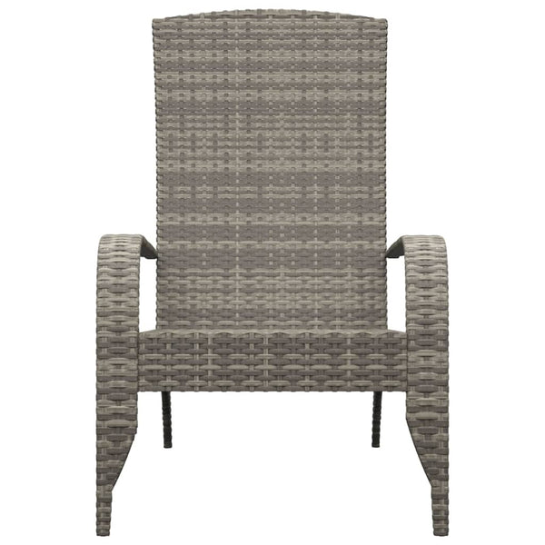 Garden Adirondack Chair Grey Poly Rattan Patio Chairs