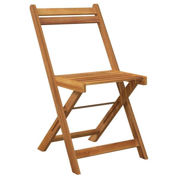 3 Piece Folding Bistro Set Solid Wood Acacia Patio Furniture Sets